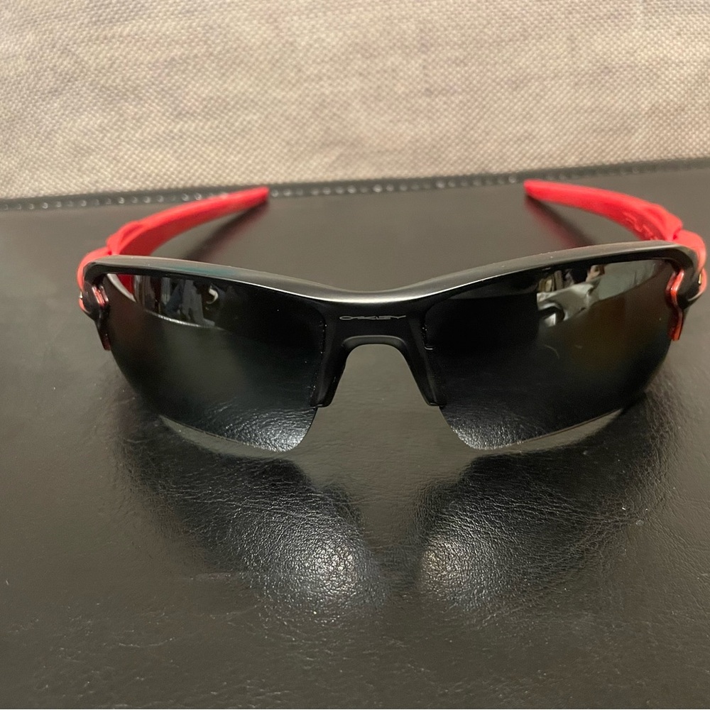 Oakley Black and Red Sport Prizm Sunglasses